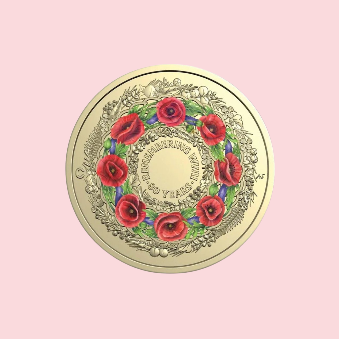 2025 $2 Remembrance Day C Mintmark Coloured Uncirculated Coin