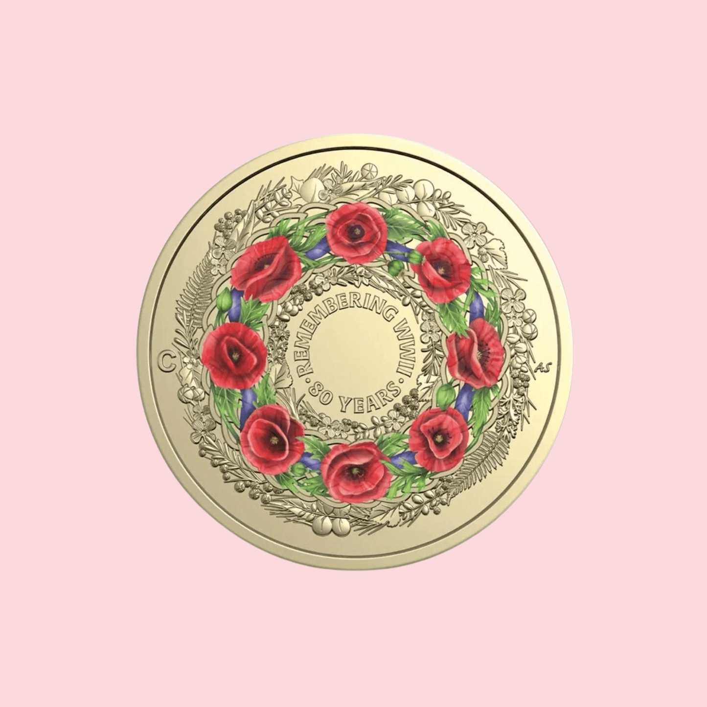 2025 $2 Remembrance Day C Mintmark Coloured Uncirculated Coin - Collectique