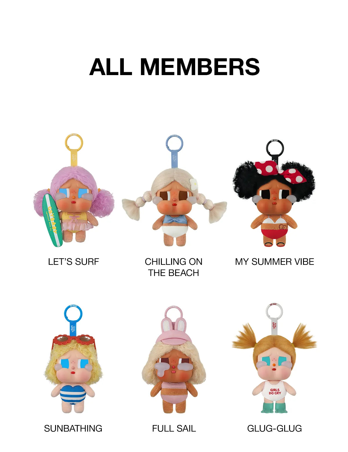 CRYBABY Vacation Mode On Series-Vinyl Plush Pendant Blind Box