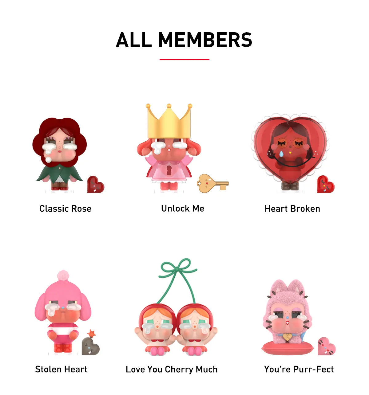 CRYBABY Crying For Love Series Figures - All Members