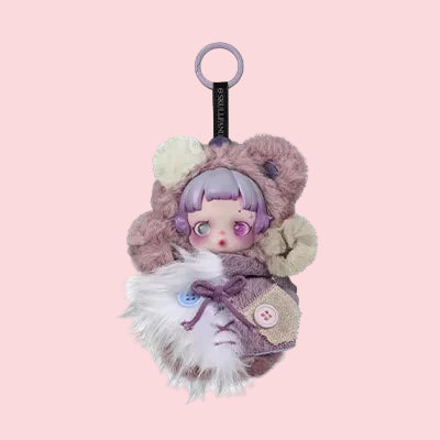 SKULL PANDA You Found Me Series Plush Doll Pendant - Ratty Bear Front