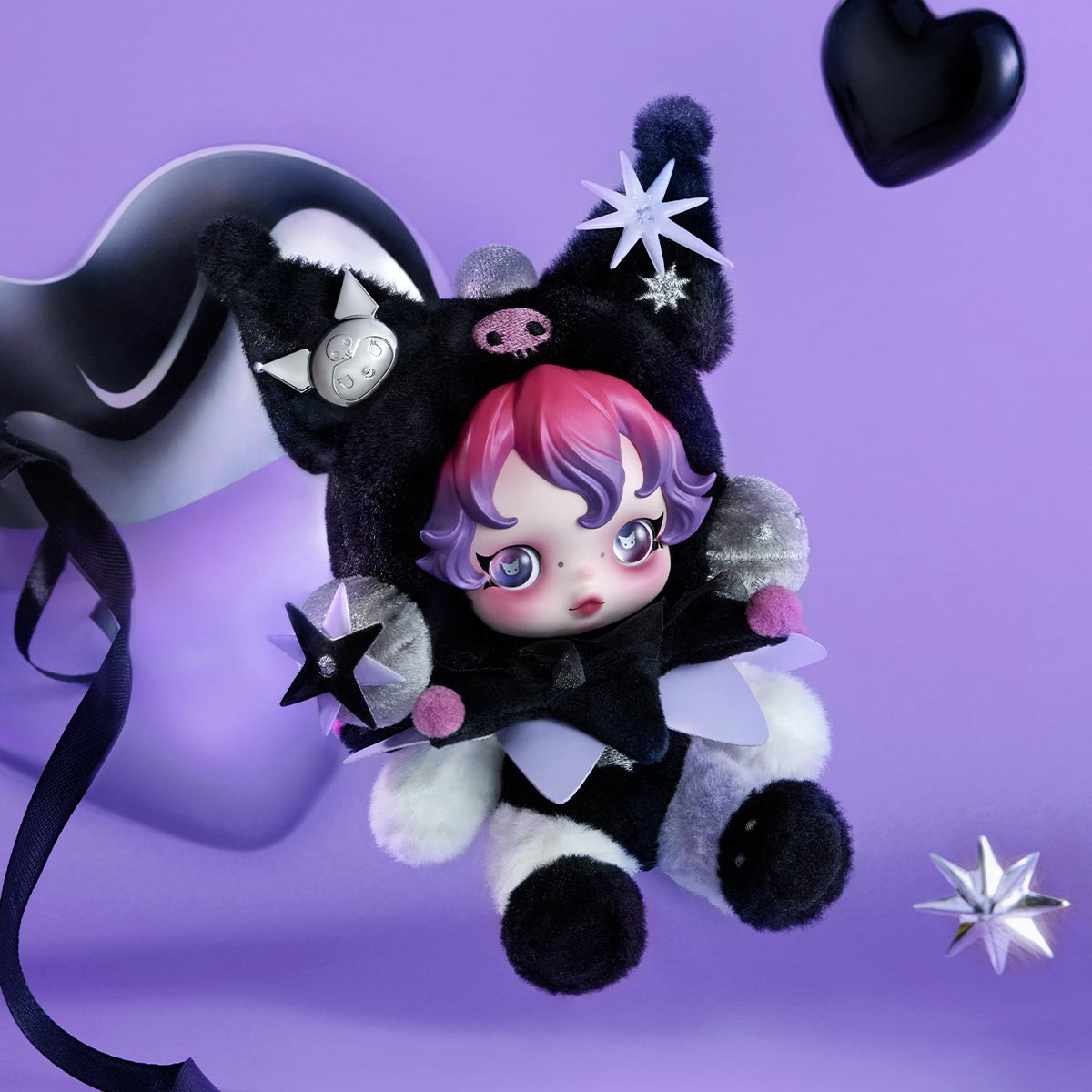 SKULLPANDA x KUROMI Plush Side