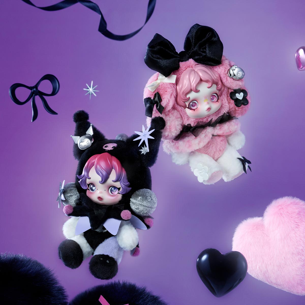 SKULLPANDA x MY MELODY Plush with Kuromi
