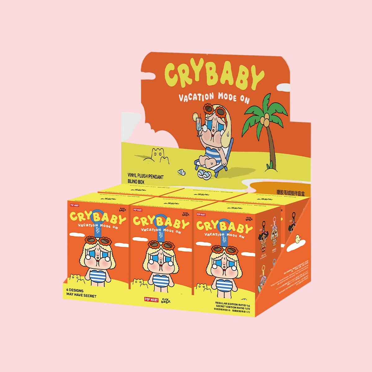 CRYBABY Vacation Mode On Series - Vinyl Plush Pendant Blind Box Whole Set - Collectique