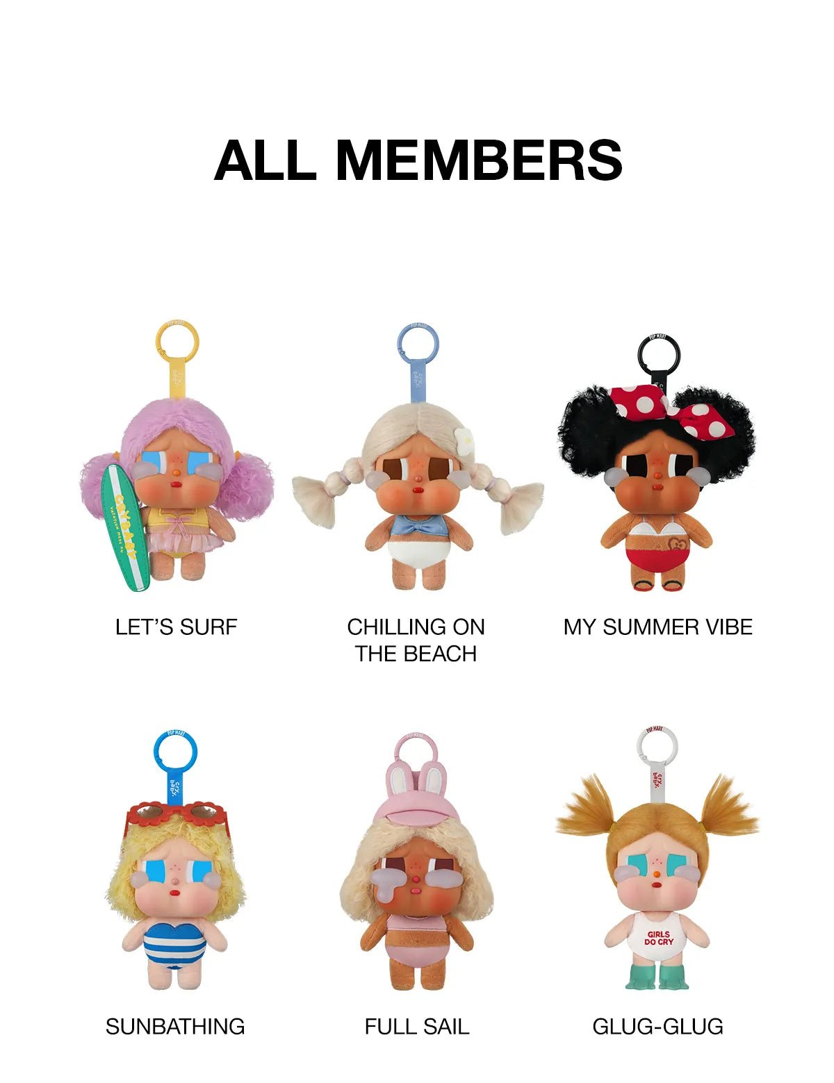 CRYBABY Vacation Mode On Series - Vinyl Plush Pendant Blind Box - Collectique