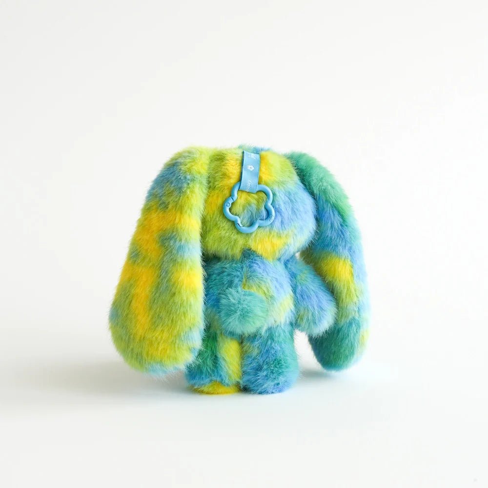 JUJU RAINBOW PLUSH KEYCHAIN BLIND BOX BLUE GREEN BACK