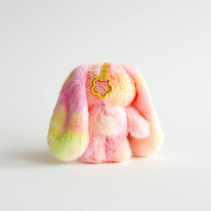 JUJU RAINBOW PLUSH KEYCHAIN BLIND BOX PINK BACK