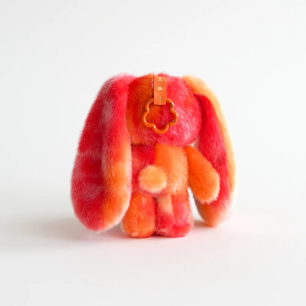 JUJU RAINBOW PLUSH KEYCHAIN BLIND BOX RED ORANGE BACK
