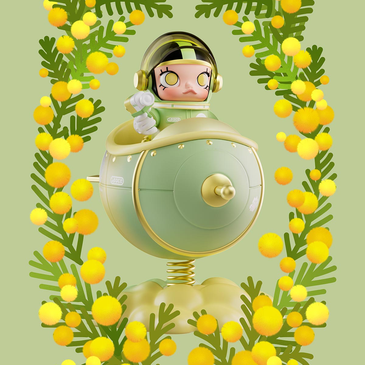MEGA SPACE MOLLY 100% Blooming Golden Wattle - Collectique
