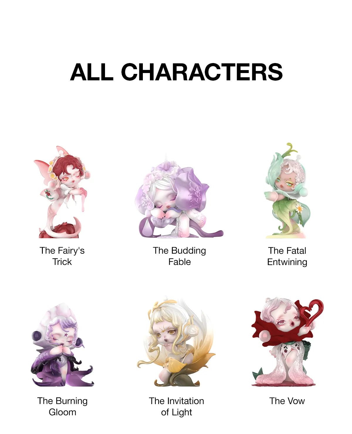 SKULLPANDA Petals in Four Acts Series Figures - All Characters 1