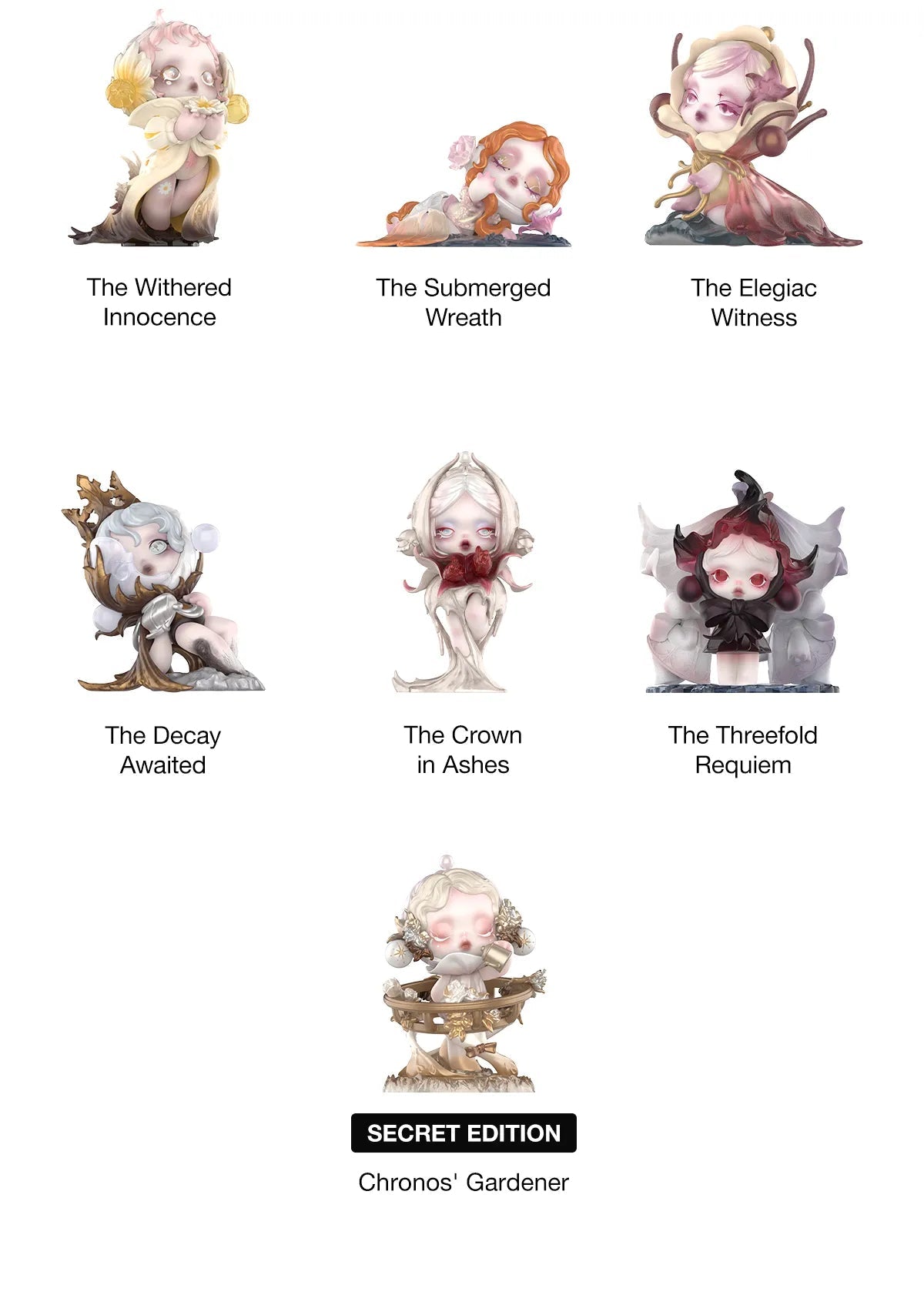 SKULLPANDA Petals in Four Acts Series Figures - All Characters 2