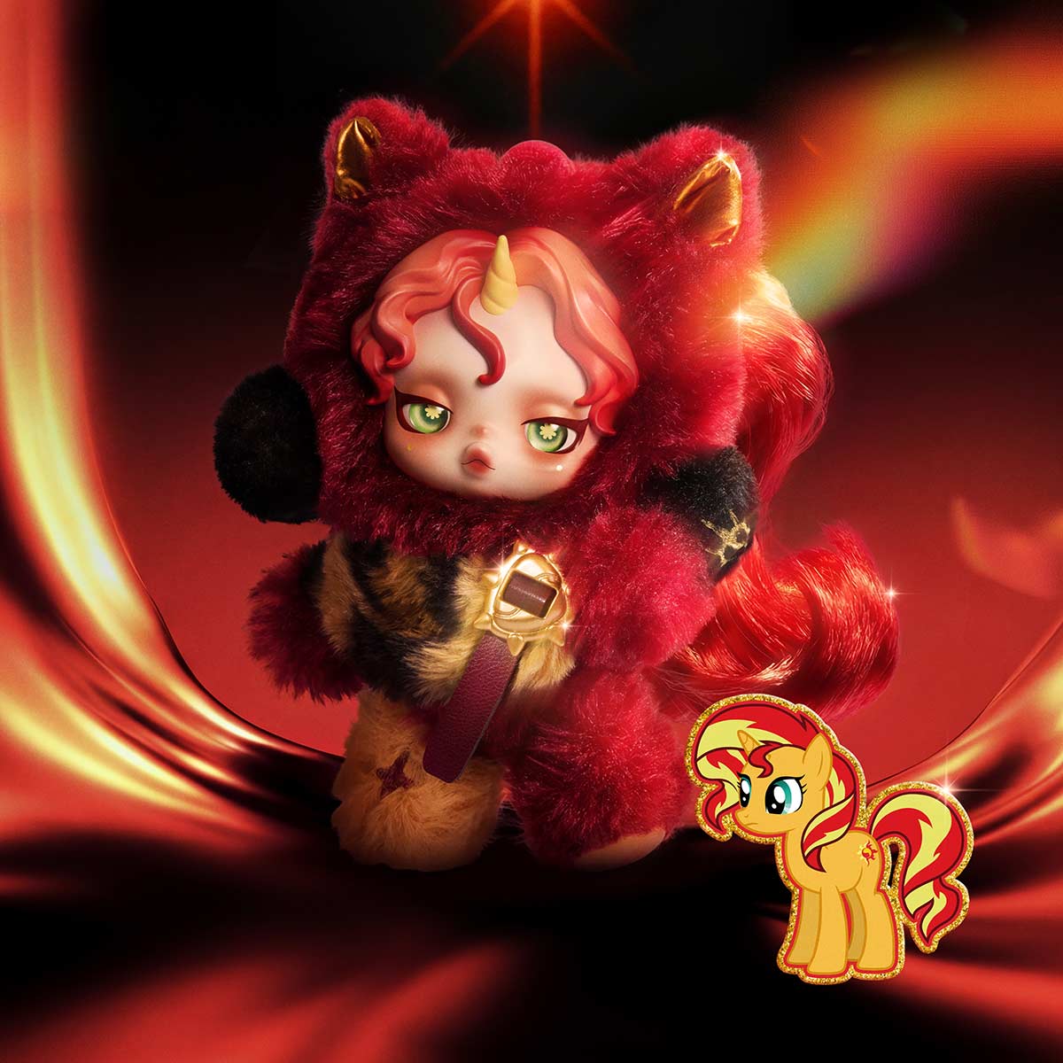 SKULLPANDA My Little Pony Series Plush Doll Pendant - Sunset Shimmer SECRET EDITION