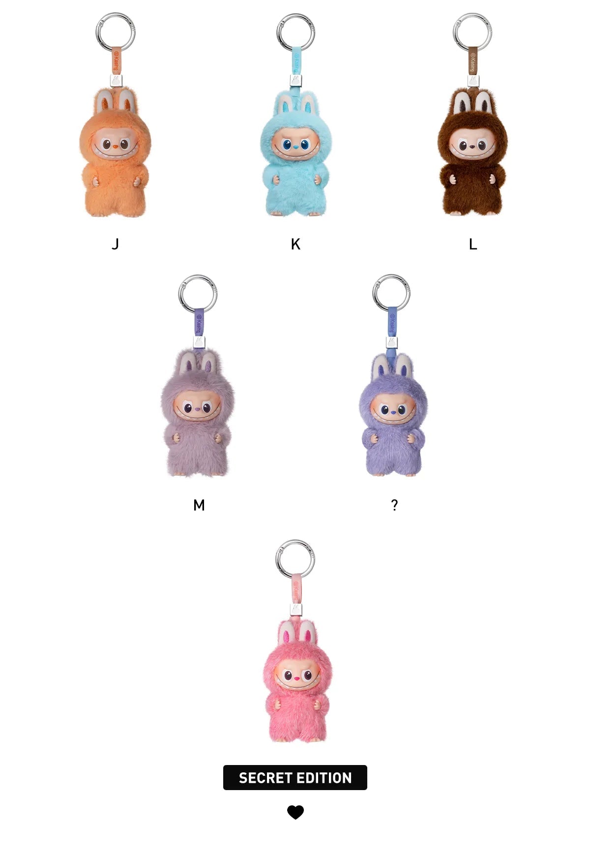 The Monsters LABUBU Pin For Love Series Vinyl Plush Pendant Blind Box (A - M) - Collectique