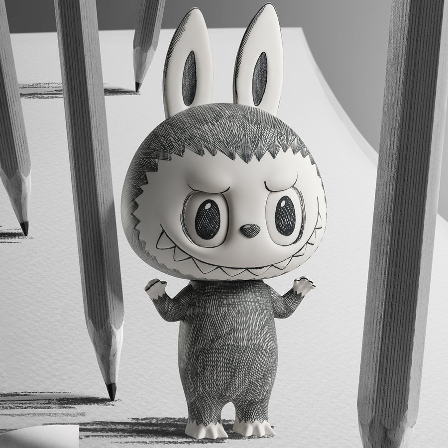 The Monsters MEGA LABUBU 400% Sketch - Collectique