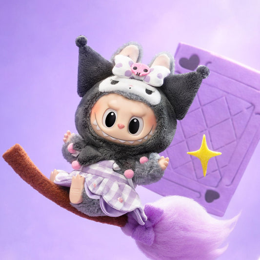 The Monsters × Sanrio Characters Series Vinyl Plush Pendant Blind Box - Kuromi Labubu