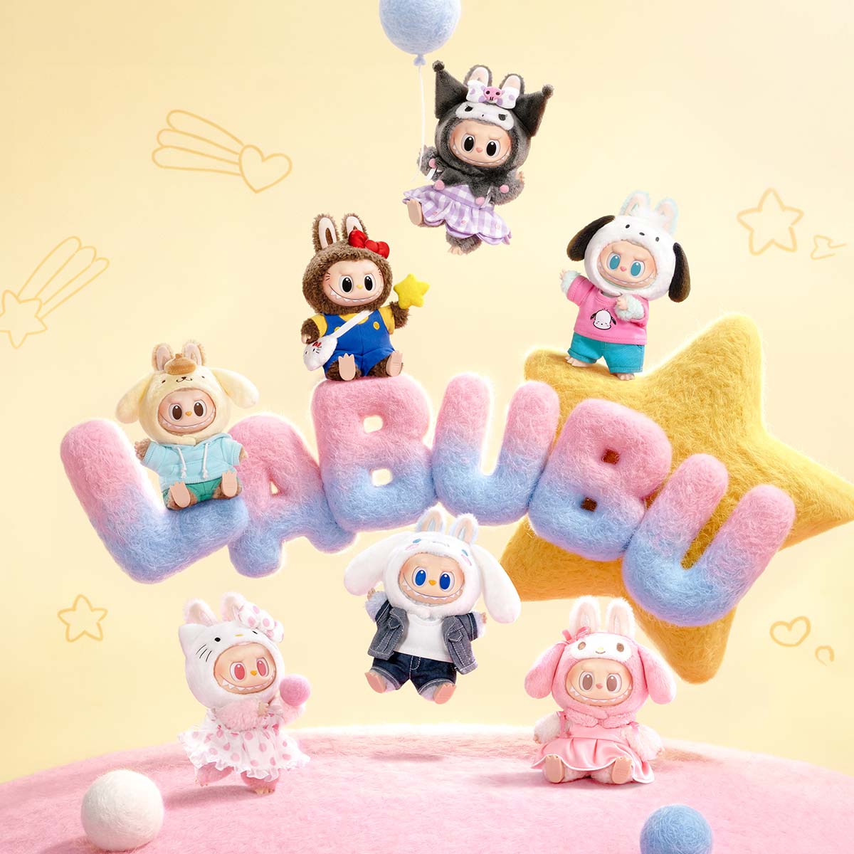The Monsters × Sanrio Characters Plush Pendant Blind Box – Collectique